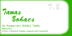 tamas bohacs business card